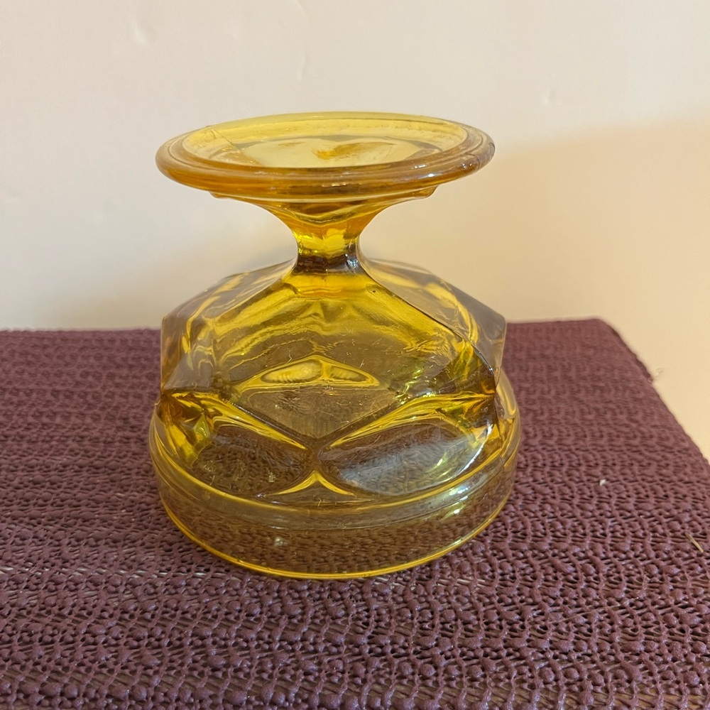 VINTAGE ANCHOR HOCKING FAIRFIELD AMBER GLASS DESERT DISH PREOWNED - Picture 5 of 8